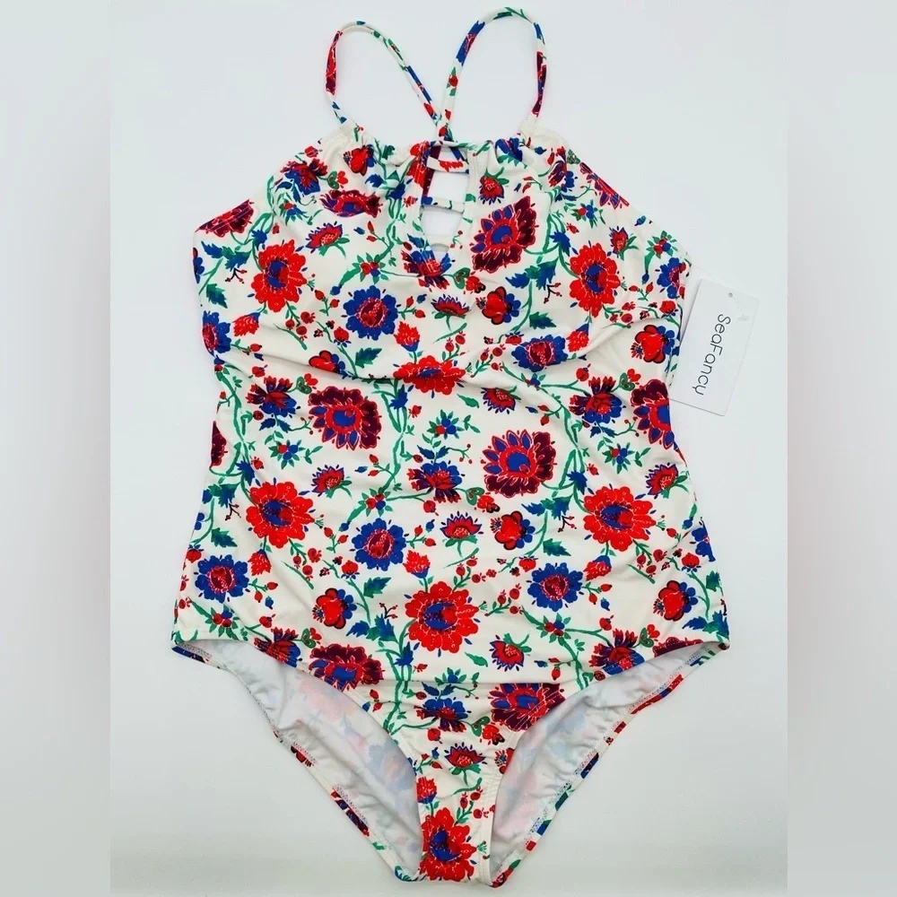 SEA FANCY Floral One Piece Swimsuit Size XL NWT - Picture 4 of 8
